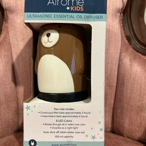 Airome Kids Bear Ultrasonic Essential Oil Diffuser - Brown & Cream